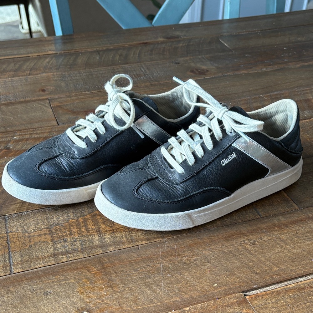 OluKai Black and White Sneakers